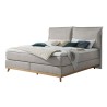 HASENA Boxspringbett Imelda mit Kissen light grey Holz Eiche bright 140x200