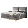 HASENA Boxspringbett Imelda mit Kissen steel Holz Eiche bright 180x200