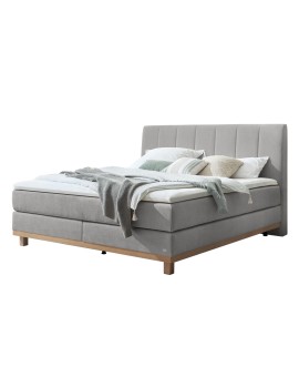 Produktabbildung HASENA Boxspringbett Estela light grey Holz Eiche bright 200x200