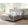 HASENA Boxspringbett Estela light grey Holz Eiche bright 200x200