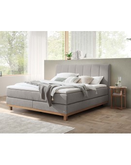 Teaser Foto HASENA Boxspringbett Estela light grey Holz Eiche bright 180x200