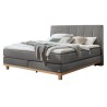 HASENA Boxspringbett Estela steel Holz Eiche bright 200x200