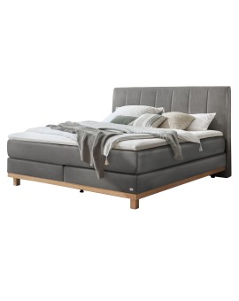 Teaser Foto HASENA Boxspringbett Estela steel Holz Eiche bright 160x200