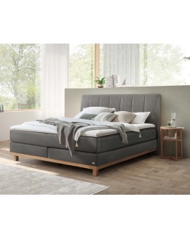 Teaser Foto HASENA Boxspringbett Estela steel Holz Eiche bright 140x200