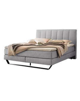 Teaser Foto HASENA Boxspringbett Ambra light grey Metallkufe schwarz 200x200