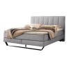 HASENA Boxspringbett Ambra light grey Metallkufe schwarz 180x200