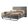 HASENA Boxspringbett Ambra steel Metallkufe schwarz 140x200