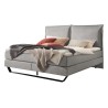 HASENA Boxspringbett Celina light grey mit Kissen Kufe Metall schwarz 160x200