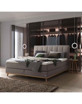 Teaser Foto HASENA Boxspringbett Stefania grey Holz Eiche bright 160x200