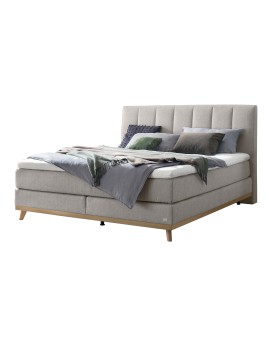 Teaser Foto HASENA Boxspringbett Stefania light grey Holz Eiche bright 140x200