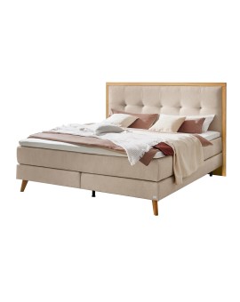 Teaser Foto HASENA Boxspringbett Marisol sand Holz Eiche bright 180x200