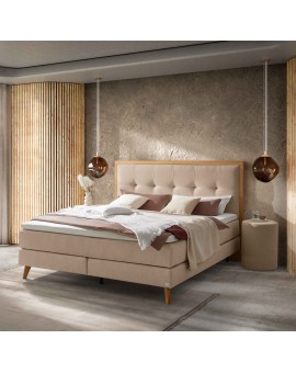 Teaser Foto HASENA Boxspringbett Marisol sand Holz Eiche bright 160x200