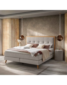 Teaser Foto HASENA Boxspringbett Marisol light grey Holz Eiche bright 200x200