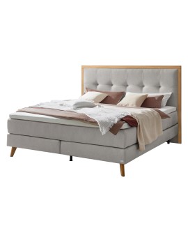 Teaser Foto HASENA Boxspringbett Marisol light grey Holz Eiche bright 160x200