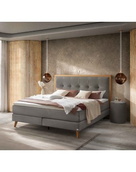 Teaser Foto HASENA Boxspringbett Marisol steel Holz Eiche bright 200x200