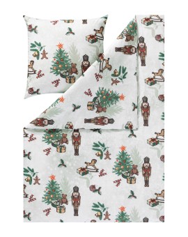 Teaser Foto ESTELLA Kuschelflanell Bettwäsche Nutcracker 135x200