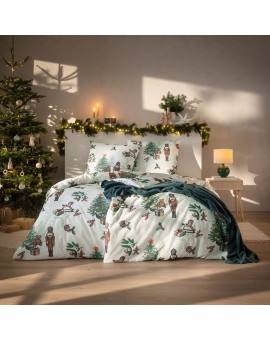 Teaser Foto ESTELLA Kuschelflanell Bettwäsche Nutcracker 135x200