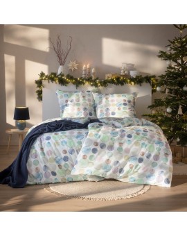 Teaser Foto ESTELLA Kuschelflanell Bettwäsche Colour Dots 135x200