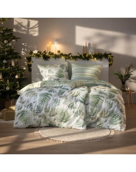 Teaser Foto ESTELLA Kuschelflanell Bettwäsche Fern Leaves 135x200