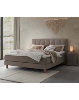 Teaser Foto HASENA Boxspringbett Reina grey Füße Eiche bright 180x200