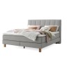 HASENA Boxspringbett Reina light grey Füße Eiche bright 140x200
