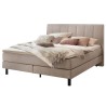 HASNEA Boxspringbet Donna sand Metallfüße schwarz 140x200