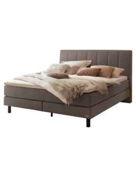 Teaser Foto HASNEA Boxspringbet Donna grey Metallfüße schwarz 200x200