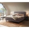 HASENA Boxspringbett Donna grey Metallfüße schwarz 140x200