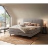 HASENA Boxspringbett Donna light grey Metallfüße schwarz 180x200