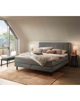 Teaser Foto HASENA Boxspringbett Donna steel Metallfüße schwarz 140x200