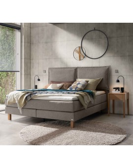 Teaser Foto HASENA Boxspringbett Bonita mit Kissen grey Holz Eiche bright 200x200