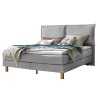 HASENA Boxspringbett Bonita mit Kissen light grey Holz Eiche bright 180x200