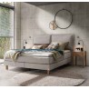 HASENA Boxspringbett Bonita mit Kissen light grey Holz Eiche bright 160x200