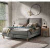 HASENA Boxspringbett Bonita mit Kissen steel Holz Eiche bright 160x200