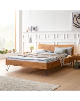 Teaser Foto HASENA Lounge Designbett Locarno Wildeiche natur 200x220