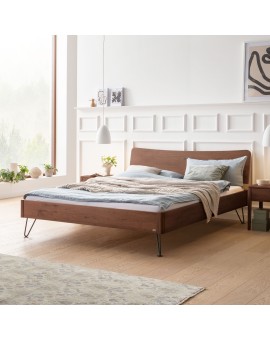 Teaser Foto HASENA Lounge Designbett Locarno Nussbaum 180x220