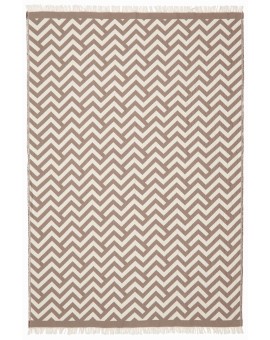 Produktabbildung EAGLE PRODUCTS Plaid Oslo Bio-Baumwolle mittelbraun natur 130x180
