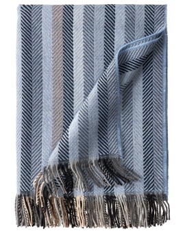 Produktabbildung EAGLE PRODUCTS Merino-Schurwoll Plaid Miami hellblau 140x195
