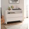 HASENA Kommode Sideboard Ina 2 Schubladen und Fach weiß deckend (10)