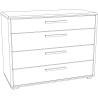 HASENA Oak Bianco Kommode Manuele 4 Schubladen Eiche bright (74)