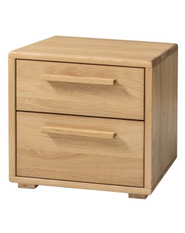 Produktabbildung HASENA Oak Bianco Nachttisch Mano 2 Schubladen Eiche bright (74)