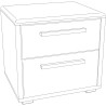 HASENA Oak Bianco Nachttisch Mano 2 Schubladen Eiche bright (74)