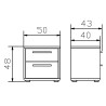 HASENA Oak Bianco Nachttisch Mano 2 Schubladen Eiche bright (74)