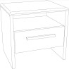 HASENA Oak Bianco Nachttisch Calma mit Schublade Eiche bright (74)