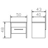 HASENA Oak Bianco Nachttisch Calma mit Schublade Eiche bright (74)