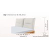 HASENA Oak Bianco Bett Stoffkopfteil Amy Füße Xylo Eiche bright (74)