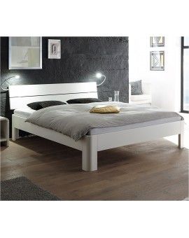 Teaser Foto HASENA Fine Line Bett Syma 18 Füße Ronda weiß deckend 120x200