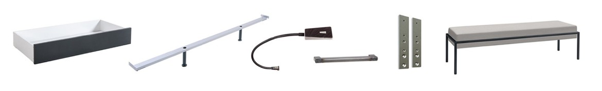 Umfangreiches Zubehör für Hasena Bergamo Betten
