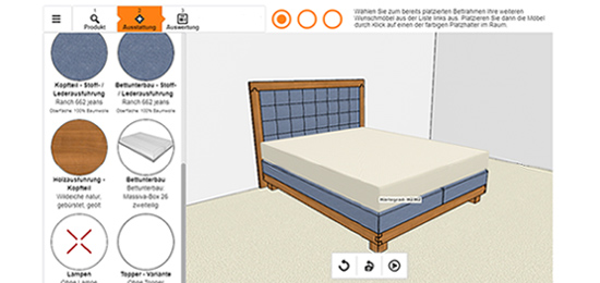 Hasena 3D Boxspringbetten-Konfigurator